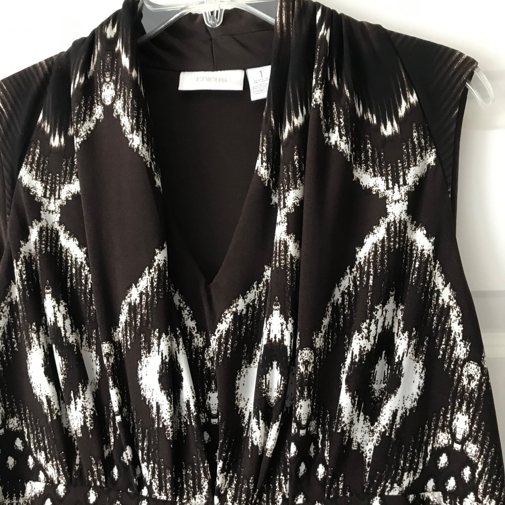 Chico's Brown & White Inka Maxi Dress